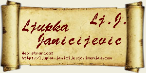 Ljupka Janičijević vizit kartica